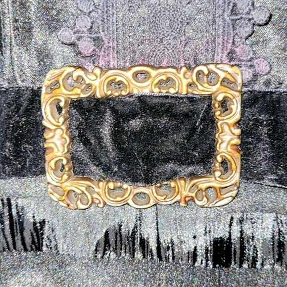 Anna Sui for Target Black Belted drop Waist Silky Lace details Dress Size 11. - Picture 6 of 16